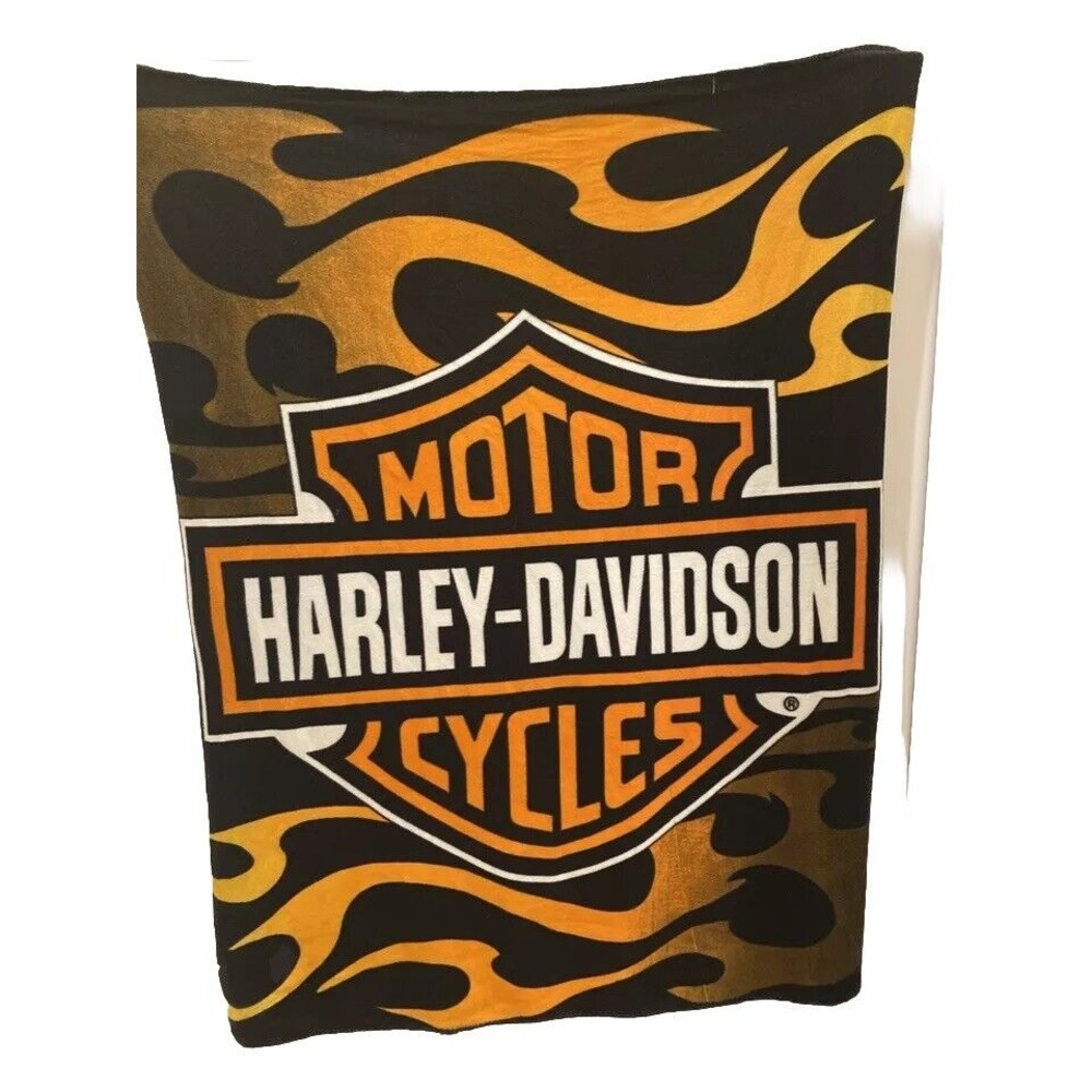 Harley‎ Davidson Fleece Blanket Northwest Company Stadium Throw 62x48